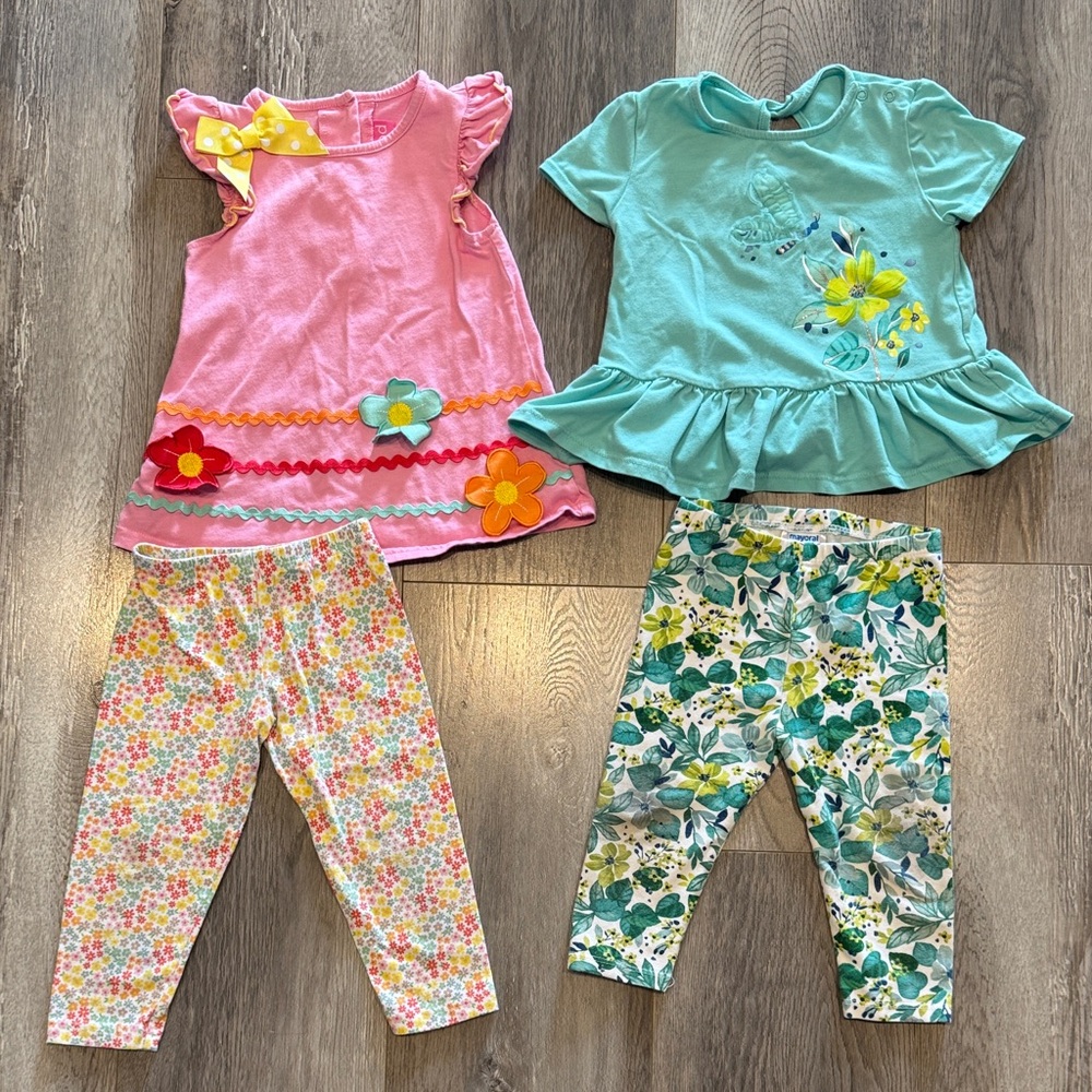 Colorful Baby Girl Spring/Summer Outfit Bundle